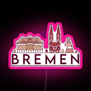 Bremen Cityscape RGB Neon Sign