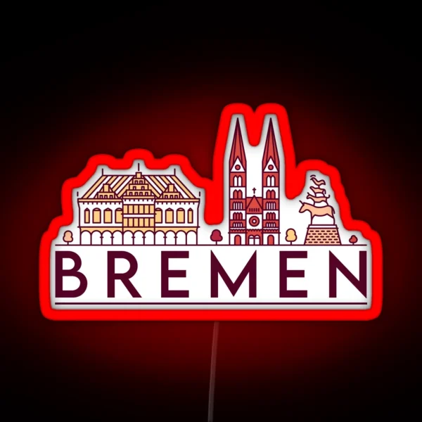 Bremen Cityscape RGB Neon Sign