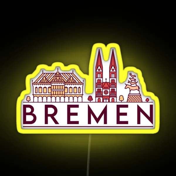 Bremen Cityscape RGB Neon Sign