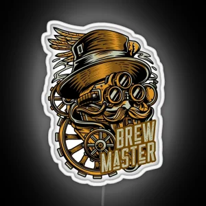 Brew Master Home Brew Steam Punk Design Funny RGB Neon Sign