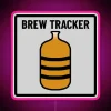 RGB neon sign with customizable display for home brewing enthusiasts