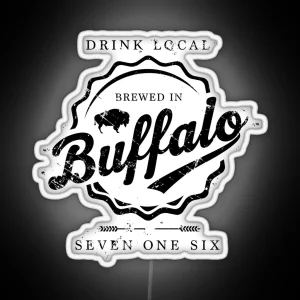 Brewed In Buffalo Bottle Cap RGB Neon Sign