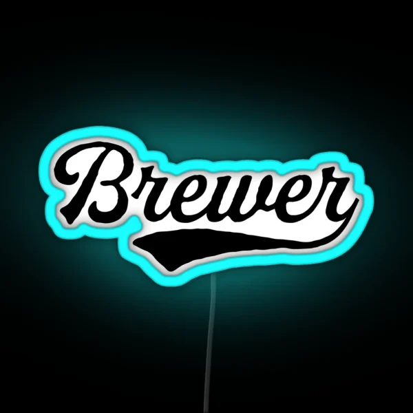 Brewer Drinks Cocktail Beer RGB Neon Sign