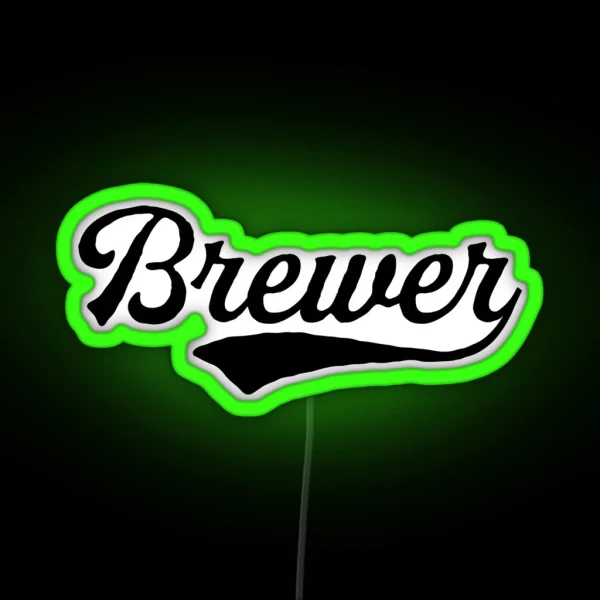 Brewer Drinks Cocktail Beer RGB Neon Sign