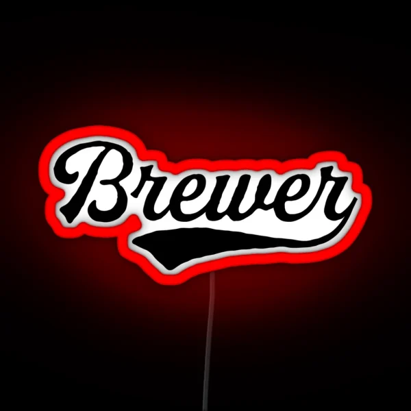 Brewer Drinks Cocktail Beer RGB Neon Sign