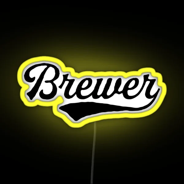 Brewer Drinks Cocktail Beer RGB Neon Sign