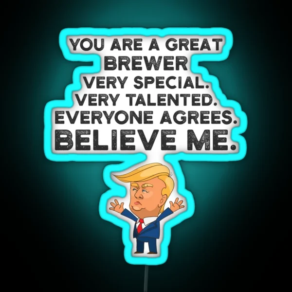 Brewer Funny Trump RGB Neon Sign