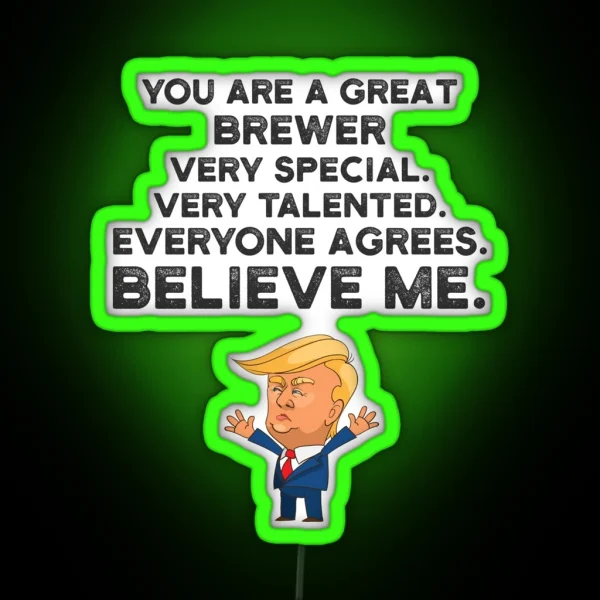 Brewer Funny Trump RGB Neon Sign