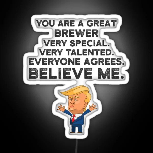 Brewer Funny Trump RGB Neon Sign