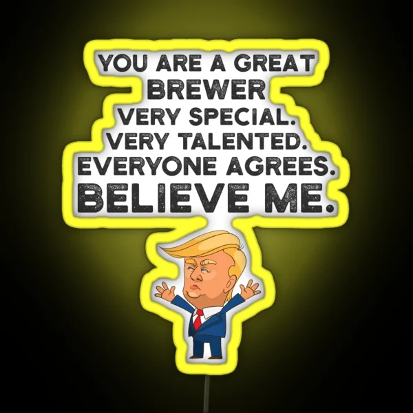 Brewer Funny Trump RGB Neon Sign
