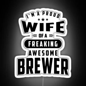 Brewer Job Title Tee Gift For Mens Womens RGB Neon Sign