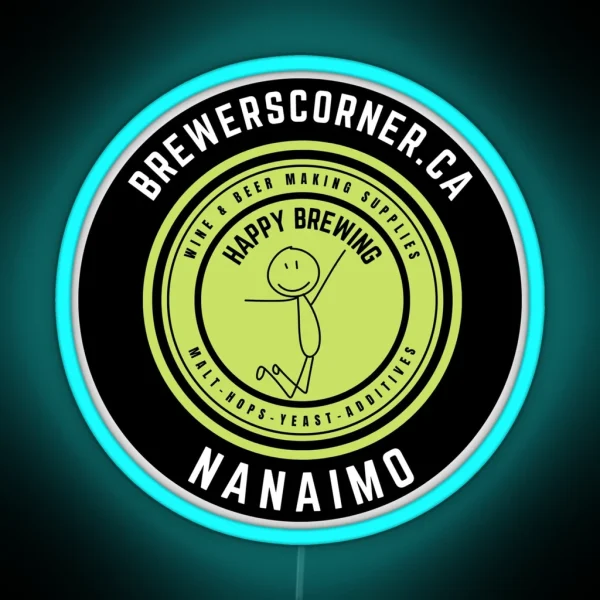 Brewers Corner Nanaimo Happy Brewing RGB Neon Sign