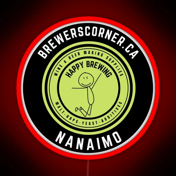 Brewers Corner Nanaimo Happy Brewing RGB Neon Sign