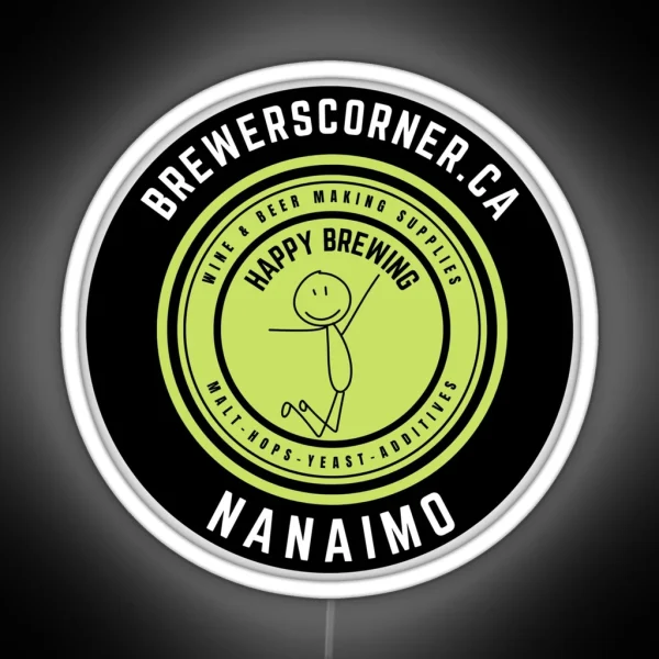 Brewers Corner Nanaimo Happy Brewing RGB Neon Sign