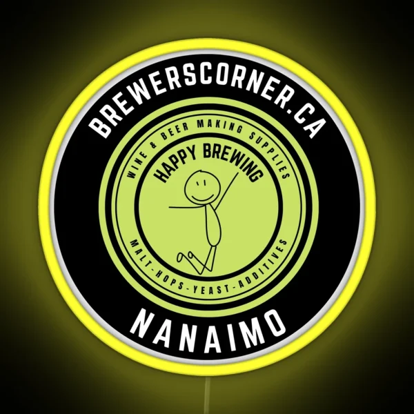 Brewers Corner Nanaimo Happy Brewing RGB Neon Sign