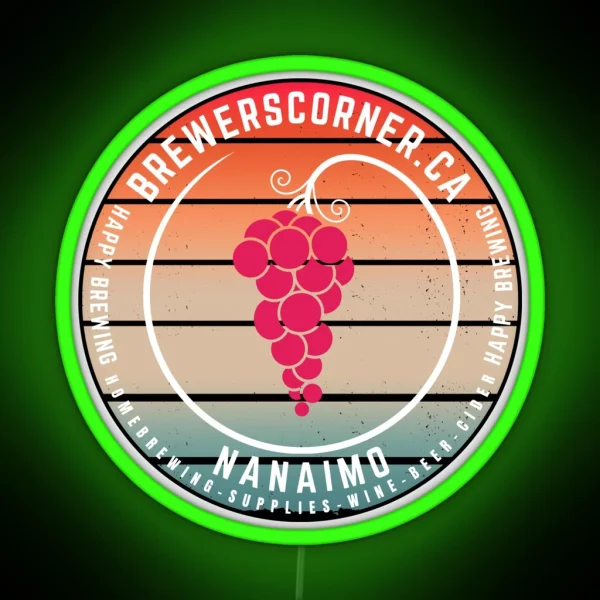 Brewers Corner Wine RGB Neon Sign