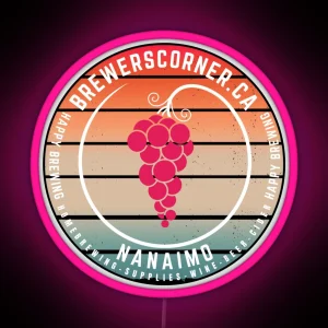 Brewers Corner Wine RGB Neon Sign