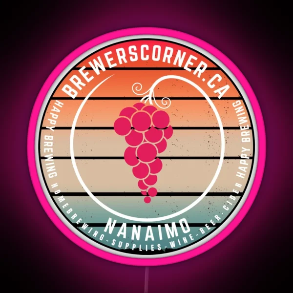 Brewers Corner Wine RGB Neon Sign