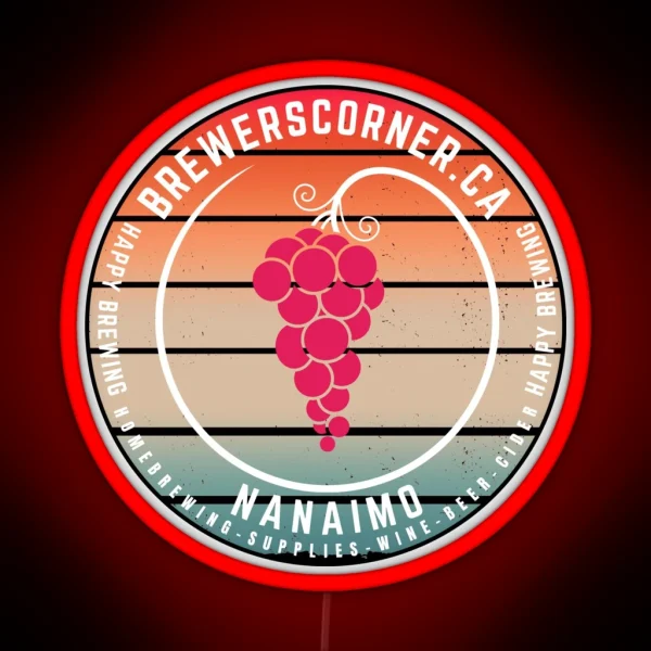 Brewers Corner Wine RGB Neon Sign