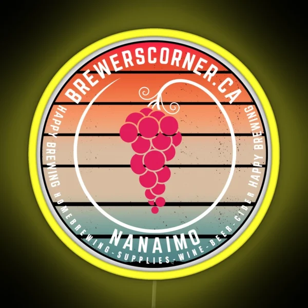 Brewers Corner Wine RGB Neon Sign