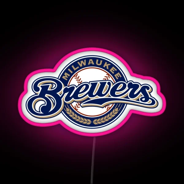 Brewers Milwaukee Merch Logo RGB Neon Sign