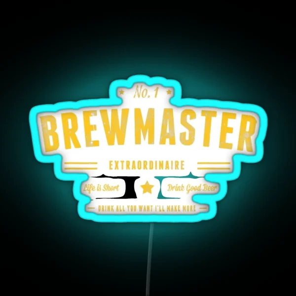 Brewmaster Beer Brewer Homebrew RGB Neon Sign