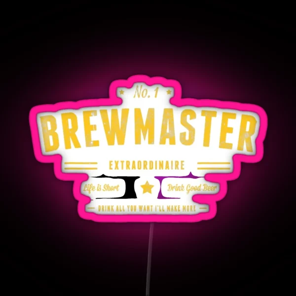 Brewmaster Beer Brewer Homebrew RGB Neon Sign