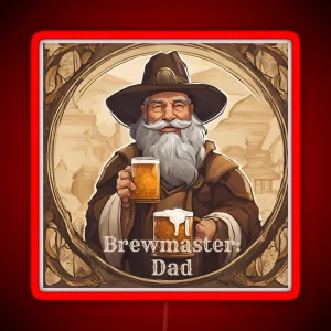 Brewmaster Dad Art RGB Neon Sign