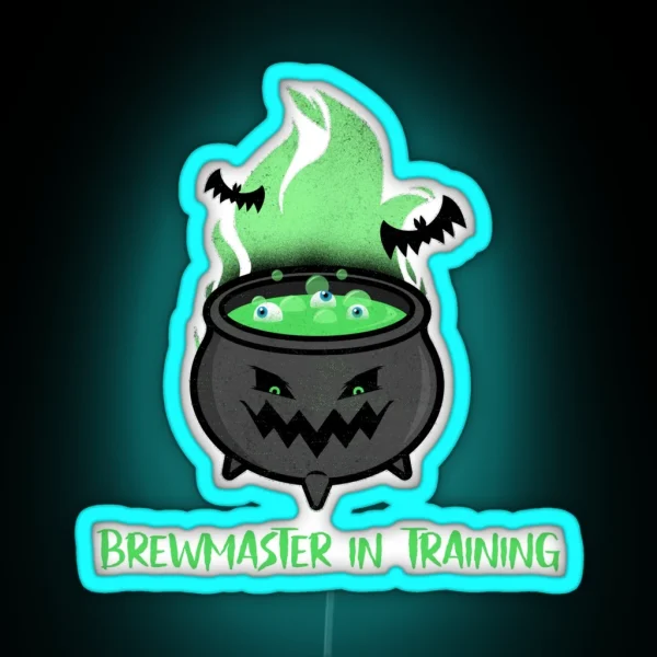 Brewmaster In Training Cauldron Halloween RGB Neon Sign