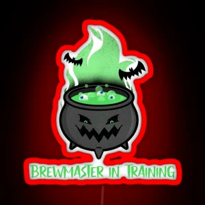 Brewmaster In Training Cauldron Halloween RGB Neon Sign