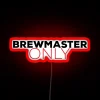 Brewmaster Only" RGB neon bar sign with bold typography