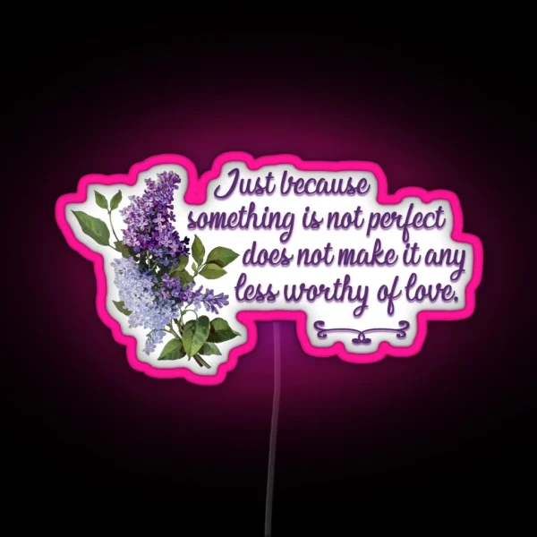 Bridgerton Quote Worthy Of Love RGB Neon Sign