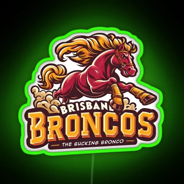 Brisbane Broncos RGB Neon Sign