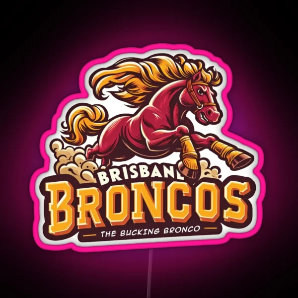 Brisbane Broncos RGB Neon Sign