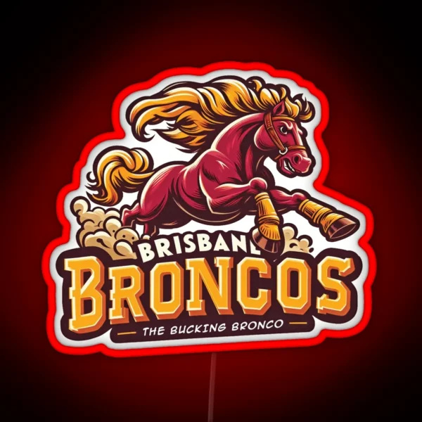Brisbane Broncos RGB Neon Sign