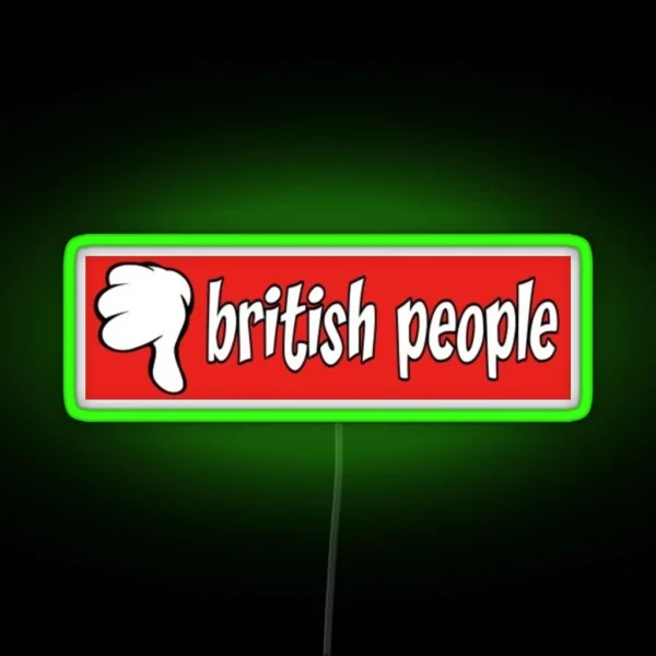 British People Bumper Led RGB Neon Sign