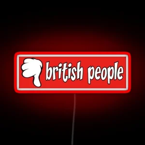 British People Bumper Led RGB Neon Sign