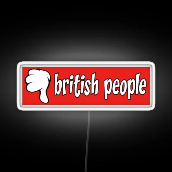 British People Bumper Led RGB Neon Sign