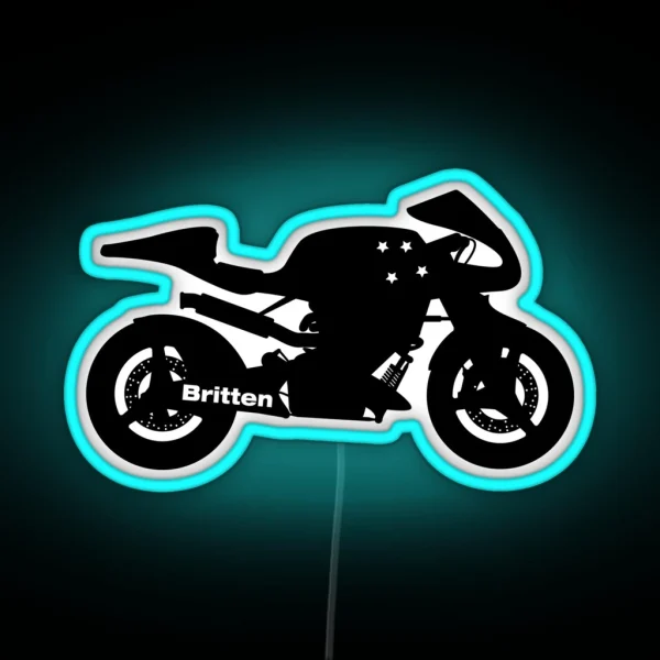 Britten V1000 Silhouette Black RGB Neon Sign