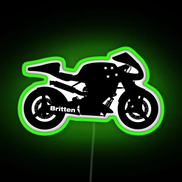 Britten V1000 Silhouette Black RGB Neon Sign