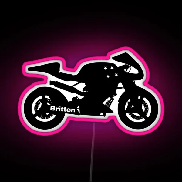 Britten V1000 Silhouette Black RGB Neon Sign