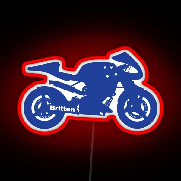 Britten V1000 Silhouette Blue RGB Neon Sign