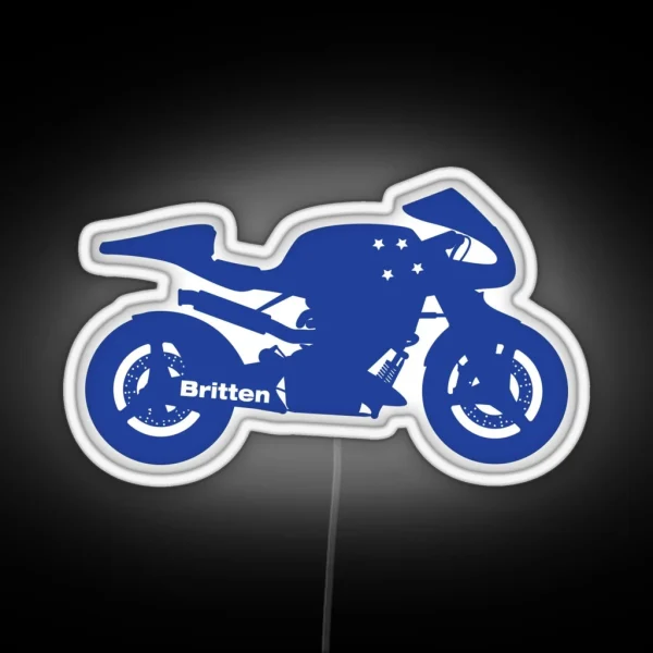 Britten V1000 Silhouette Blue RGB Neon Sign