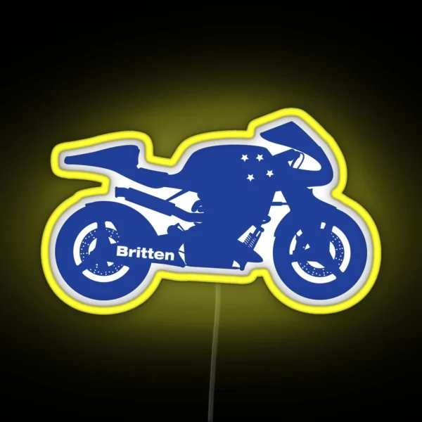 Britten V1000 Silhouette Blue RGB Neon Sign