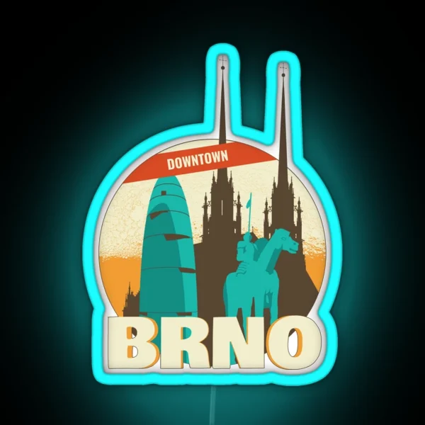 Brno Downtown RGB Neon Sign