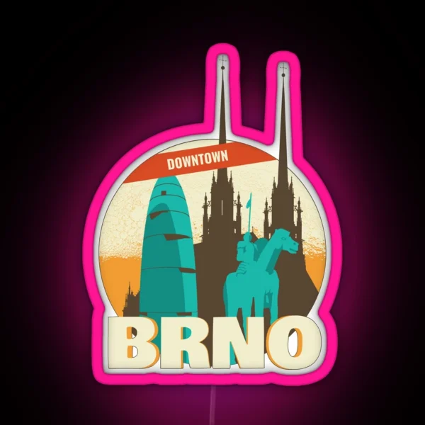 Brno Downtown RGB Neon Sign