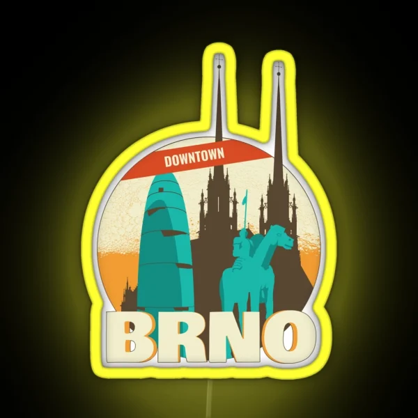 Brno Downtown RGB Neon Sign