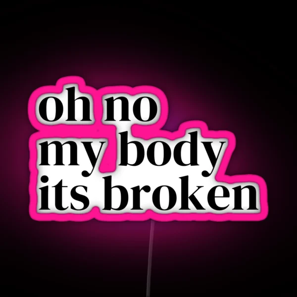Broken Body RGB Neon Sign