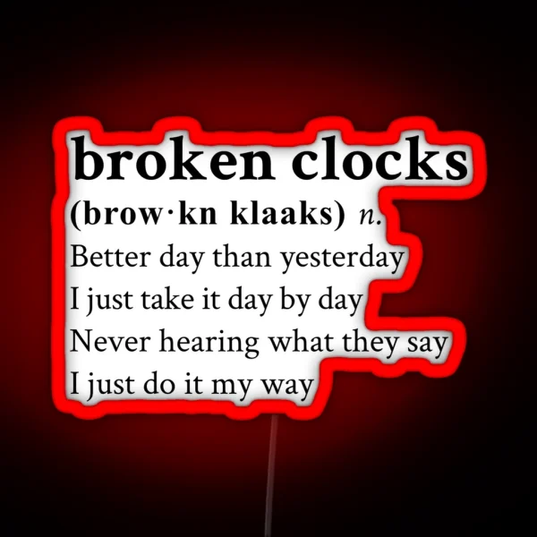 Broken Clocks RGB Neon Sign