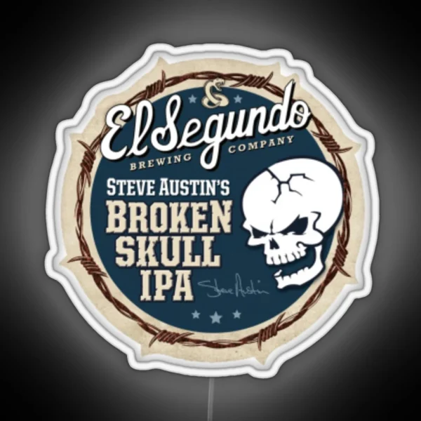 Broken Skull Ipa RGB Neon Sign